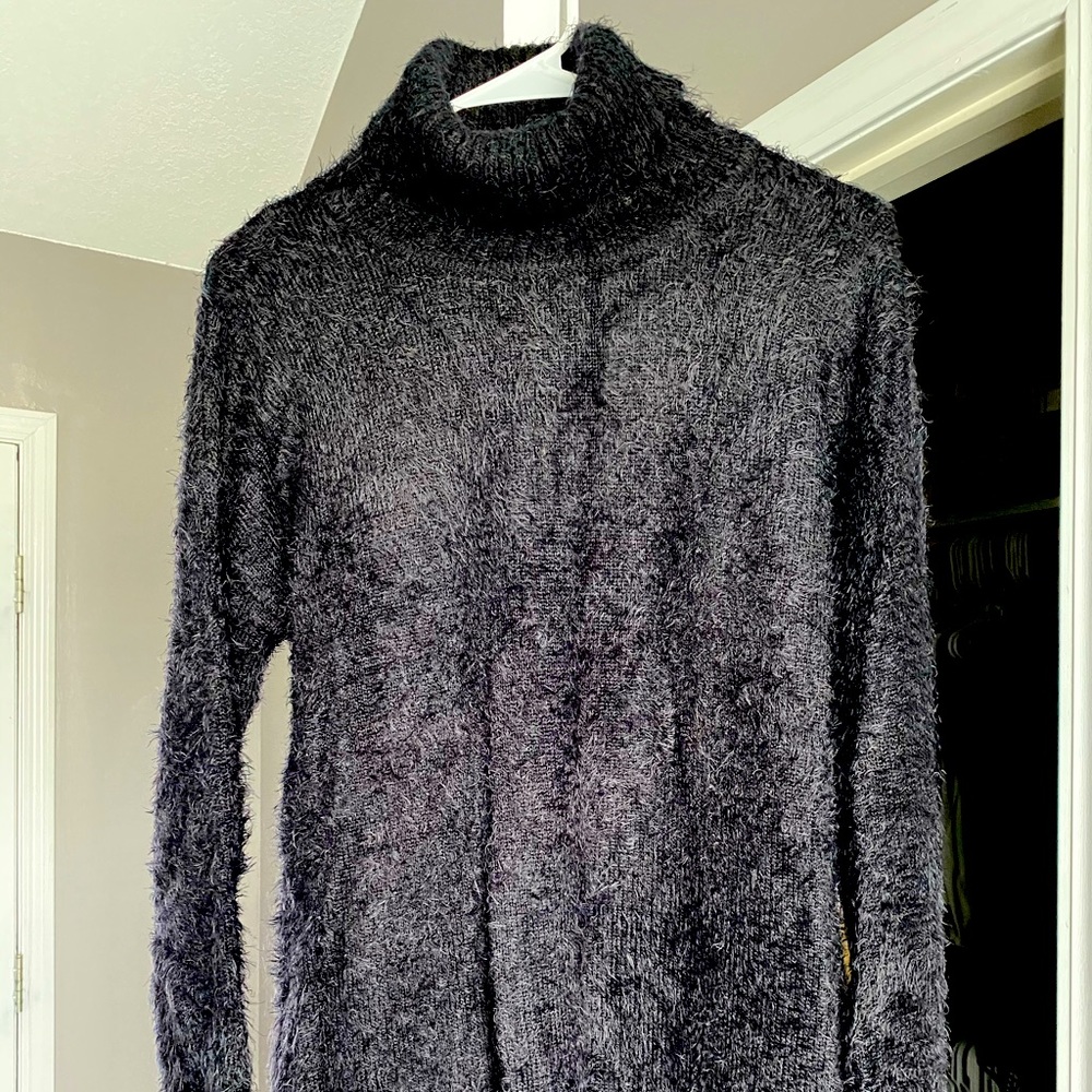 Forever 22 soft fuzzy black dress